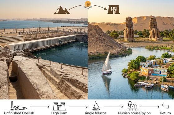 High Dam, Unfinished Obelisk, and Nubian Village Visit